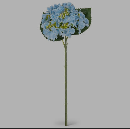 Single Real Touch Blue Hydrangea Bloom