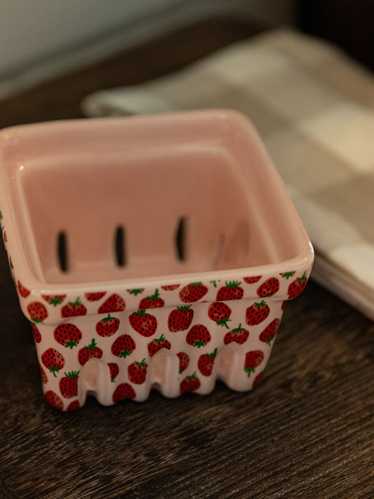 Berry Patch Ceramic Basket