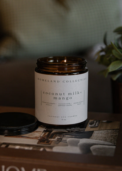 HC Coconut Milk + Mango Wood Wick Candle
