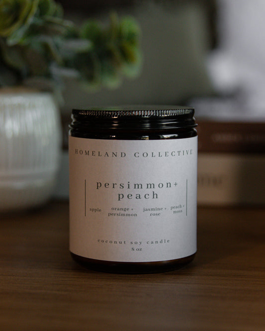 HC Persimmon + Peach Wood Wick Candle