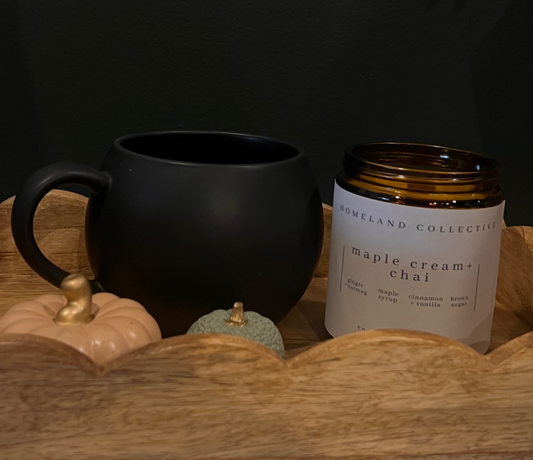 HC Maple cream + chai 8oz wood wick