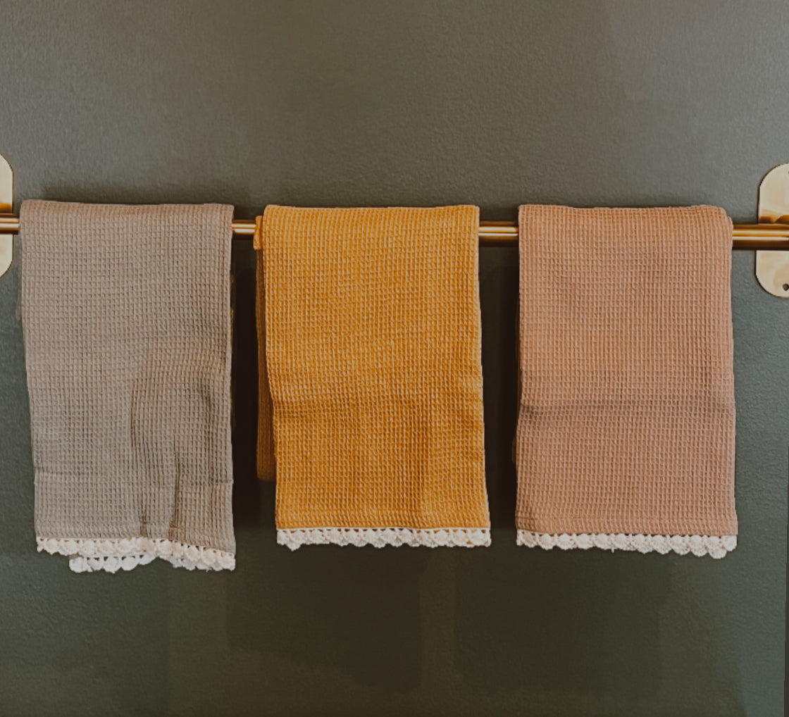 Waffle Crochet Tea Towel