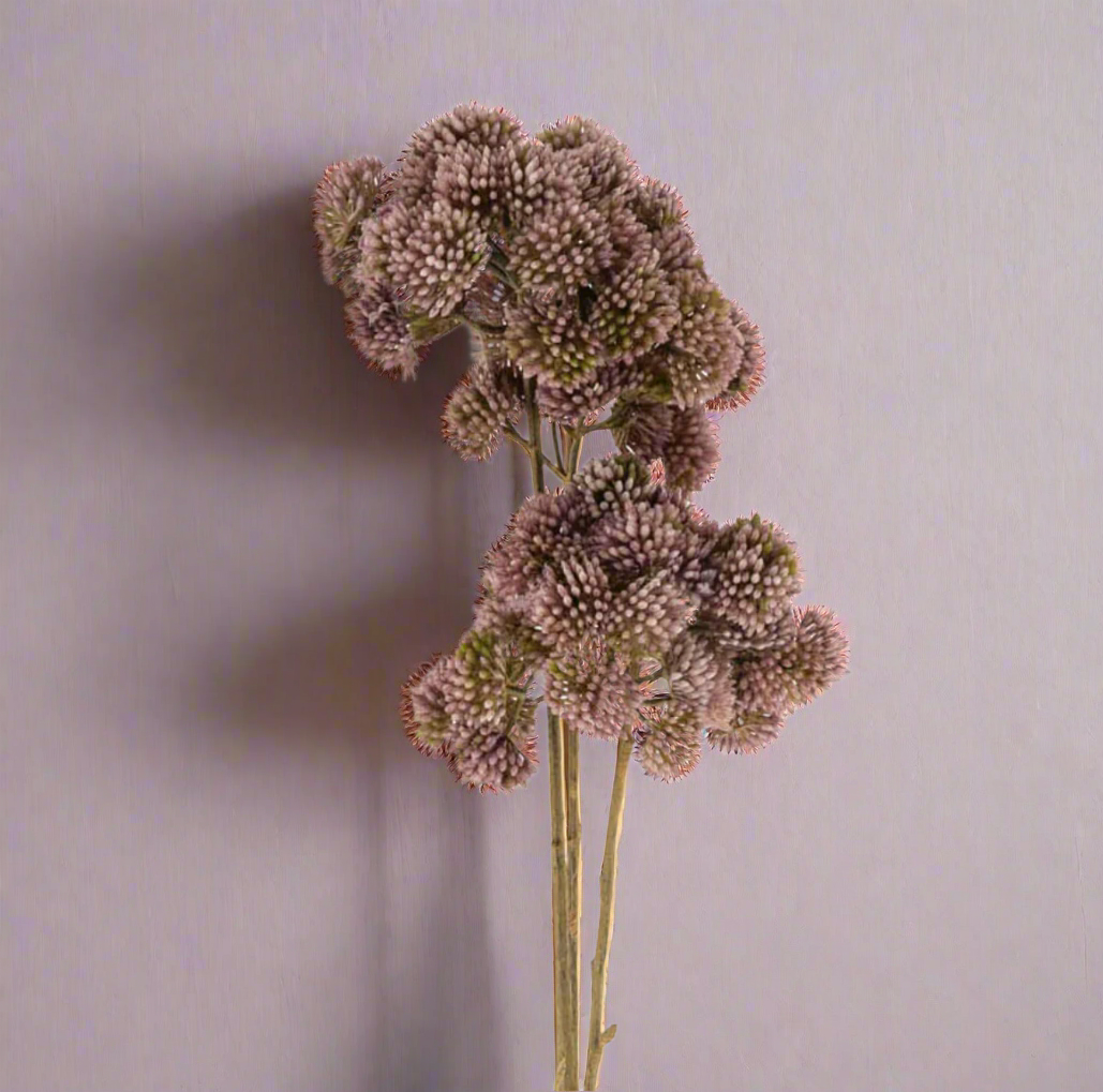 Pom Pom Floral Spray Mauve