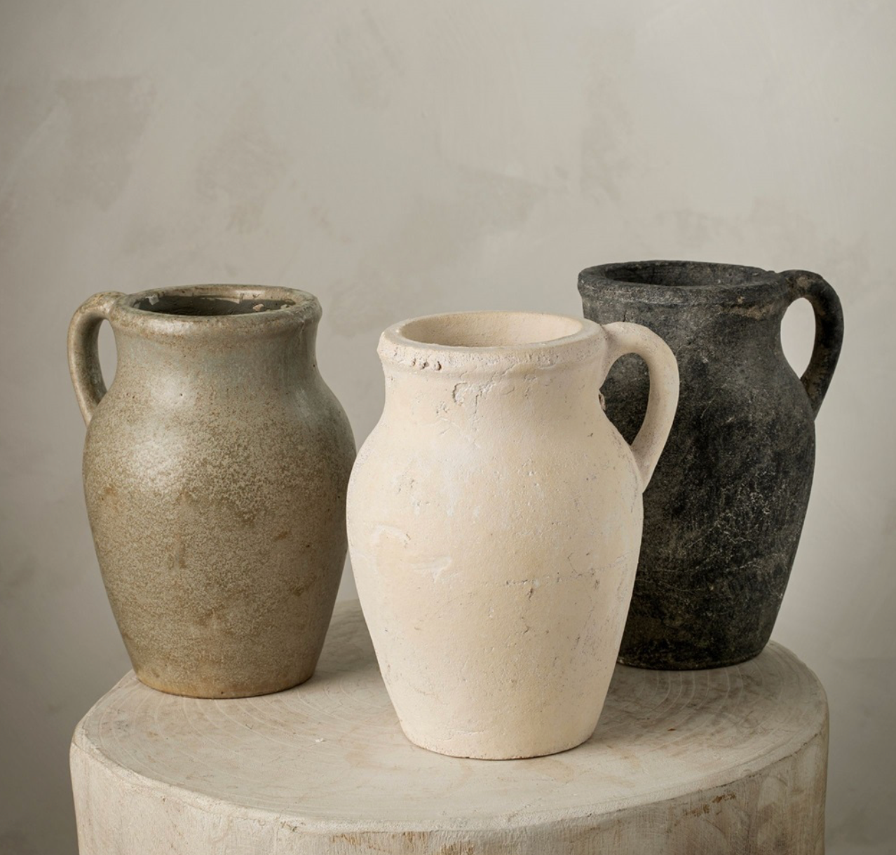 Rhodes Stone Pitcher Vase