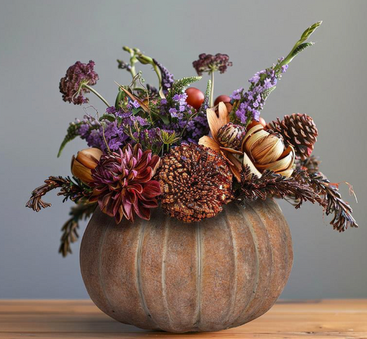 Large Low Pumpkin Planter