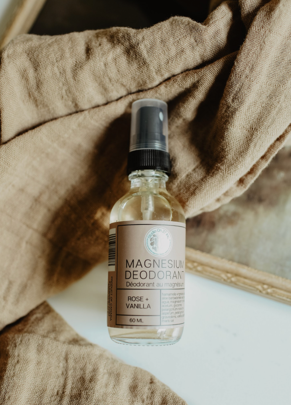 Rose + Vanilla Magnesium Deodorant Spray