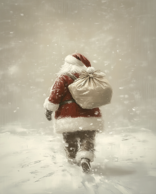 Travelling Santa Print 8x10