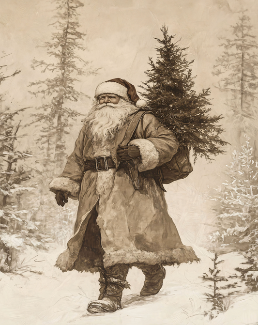 Antique Santa Print 8x10