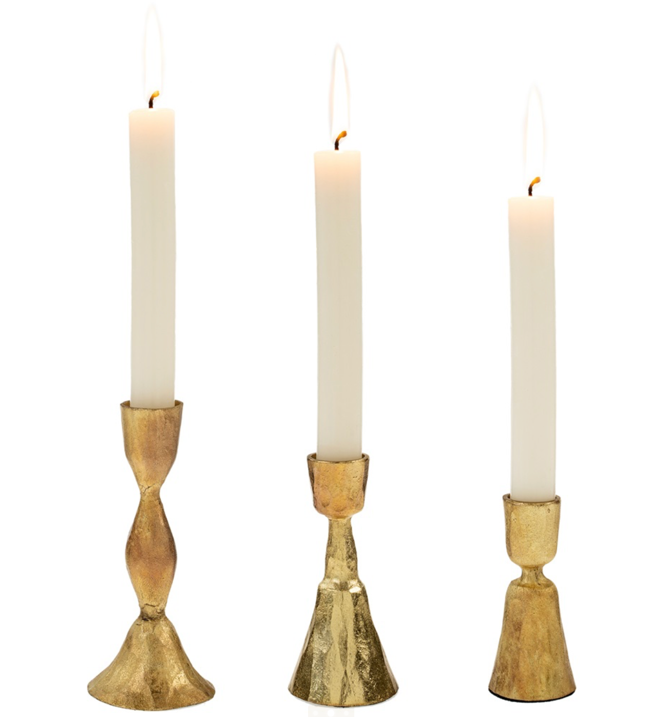 Zora Forged Candlesticks Holder Gold