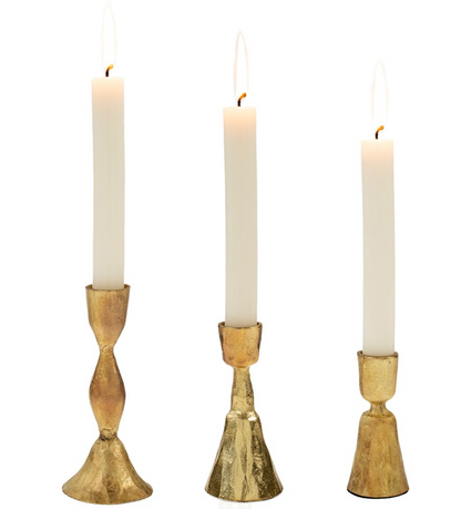 Zora Forged Candlesticks Holder Gold