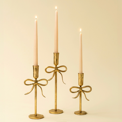 Bow Forged Candlestick Gold