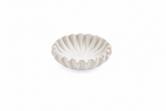 White Pleated Bowl