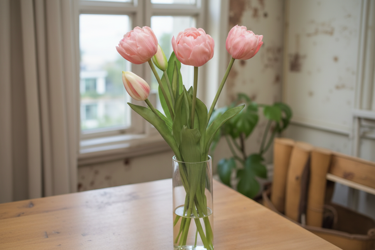 Pink Avant Garde Peony & Tulip 15"