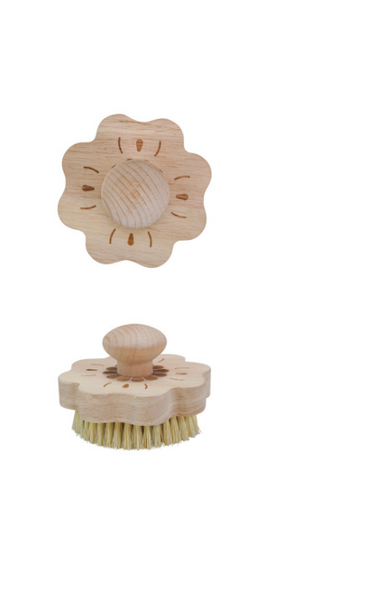 Beech Wood & Sisal Flower Shaped Brush