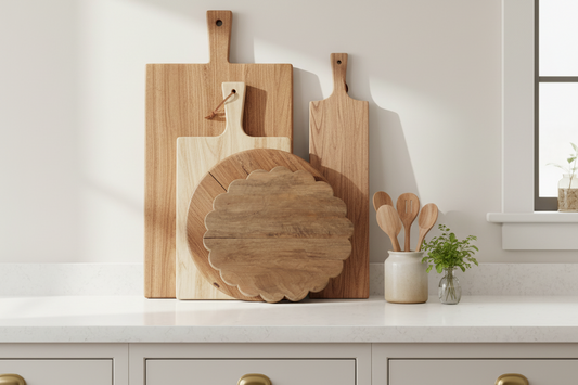 Mango Wood Scalloped Serving Board