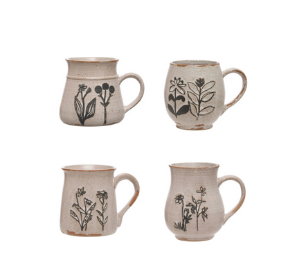 Stoneware Mug with Reactive Glaze (4 Styles)