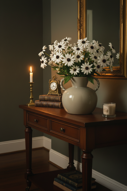 Twisted Handle Stoneware Vase