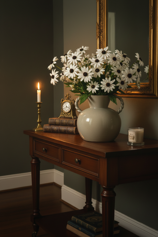 Twisted Handle Stoneware Vase
