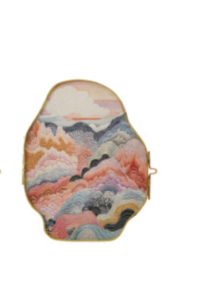 Glass & Copper Organic Shaped Photo Fram