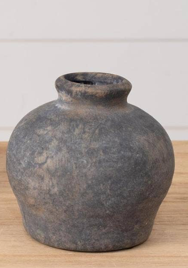 Black Distressed Vase