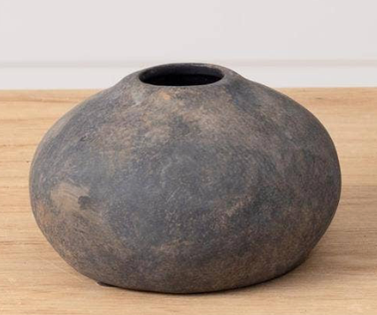 Black Distressed Vase