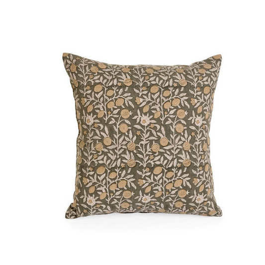 Floral Block Print Pillow