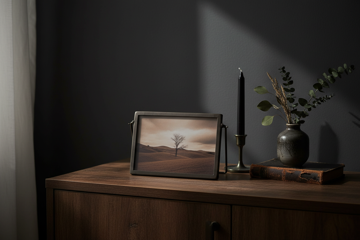 Antiqued Iron Horizontal Frame