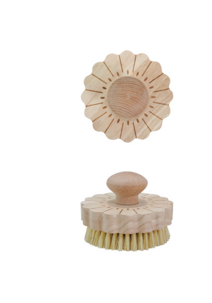 Beech Wood & Sisal Flower Shaped Brush