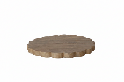 Mango Wood Scalloped Serving Board