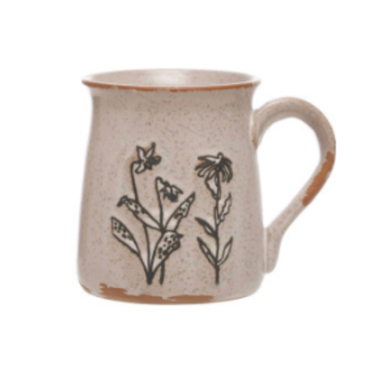Stoneware Mug with Reactive Glaze (4 Styles)