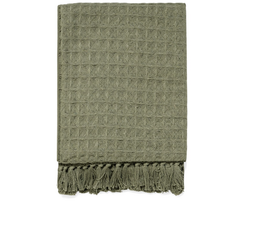 Oversized Waffle Throw Sage