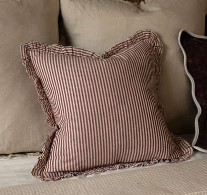 Darcy Burgundy Stripe Pillow
