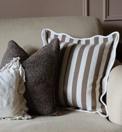 Sofia Chocolate Brown Boucle Pillow