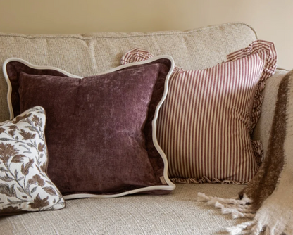 Chloe Plum Scalloped Edge Pillow