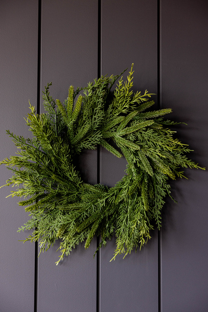 Norfolk & Cypress Mixed Real Touch Wreath - 14"