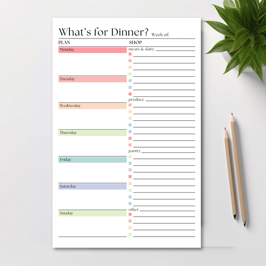 Weekly Meal Planner and Shopping List