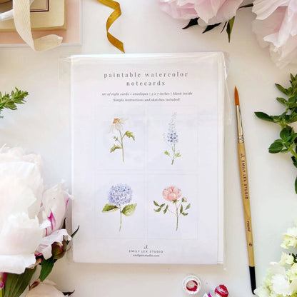 Paint-Your-Own Garden Flowers Card Set