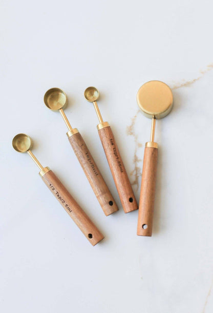 Wood Handle Measuring Spoon Set