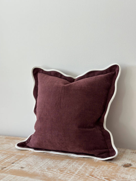 Chloe Plum Scalloped Edge
