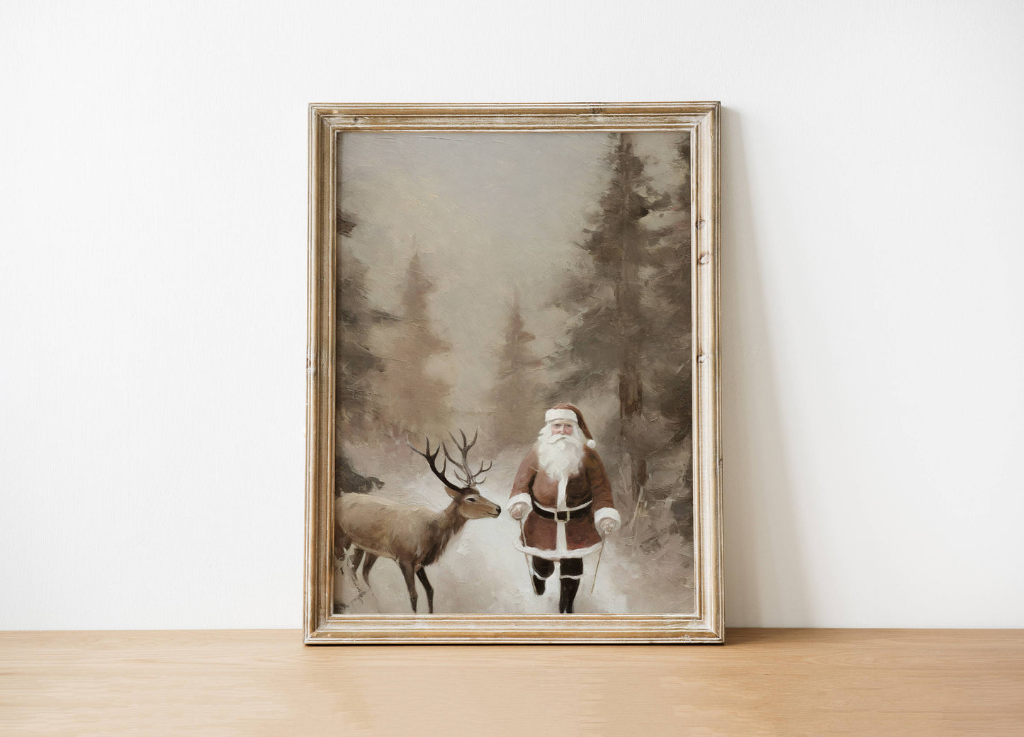 Vintage Santa Art Print  8x10