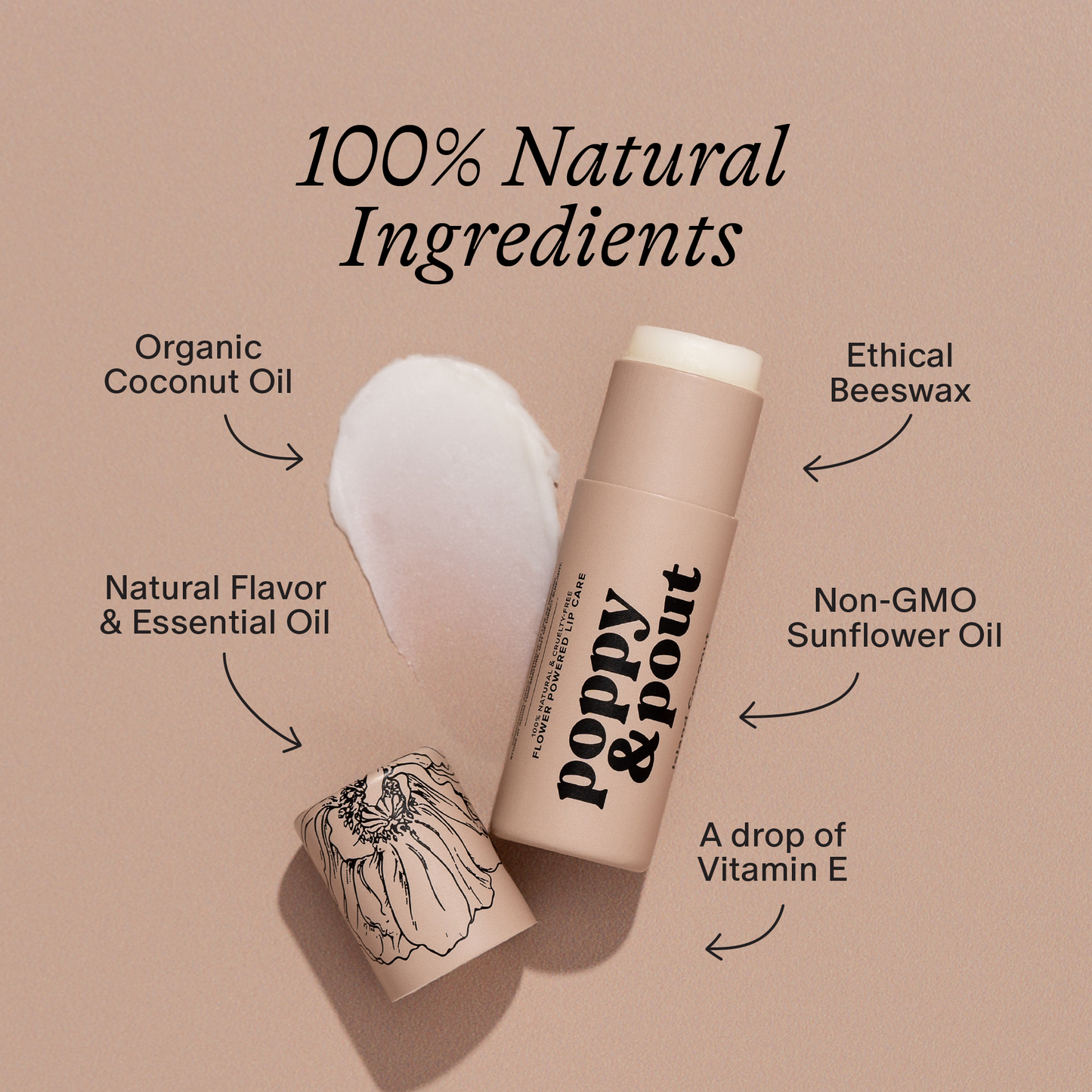 Poppy & Pout- Island Coconut lip Balm
