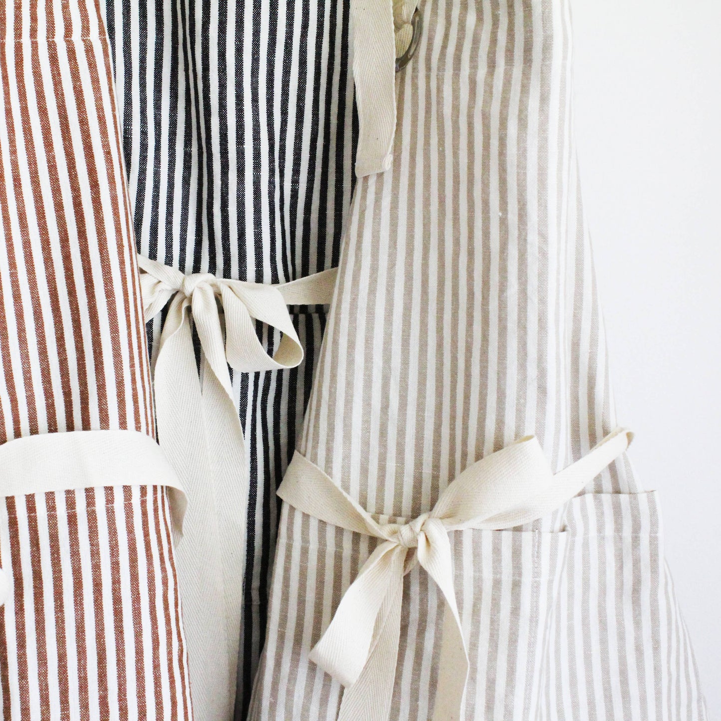 Ruffle Pin Stripe Apron