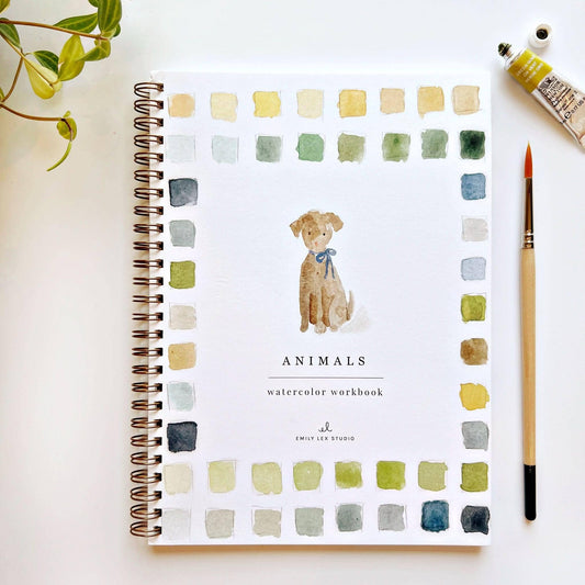 Animals watercolour workbook