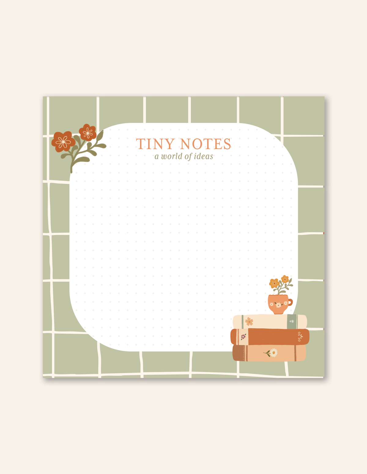 Notepad | Book & Flower Mini Note