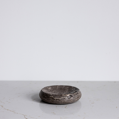 Grey Travertine Soap Dish