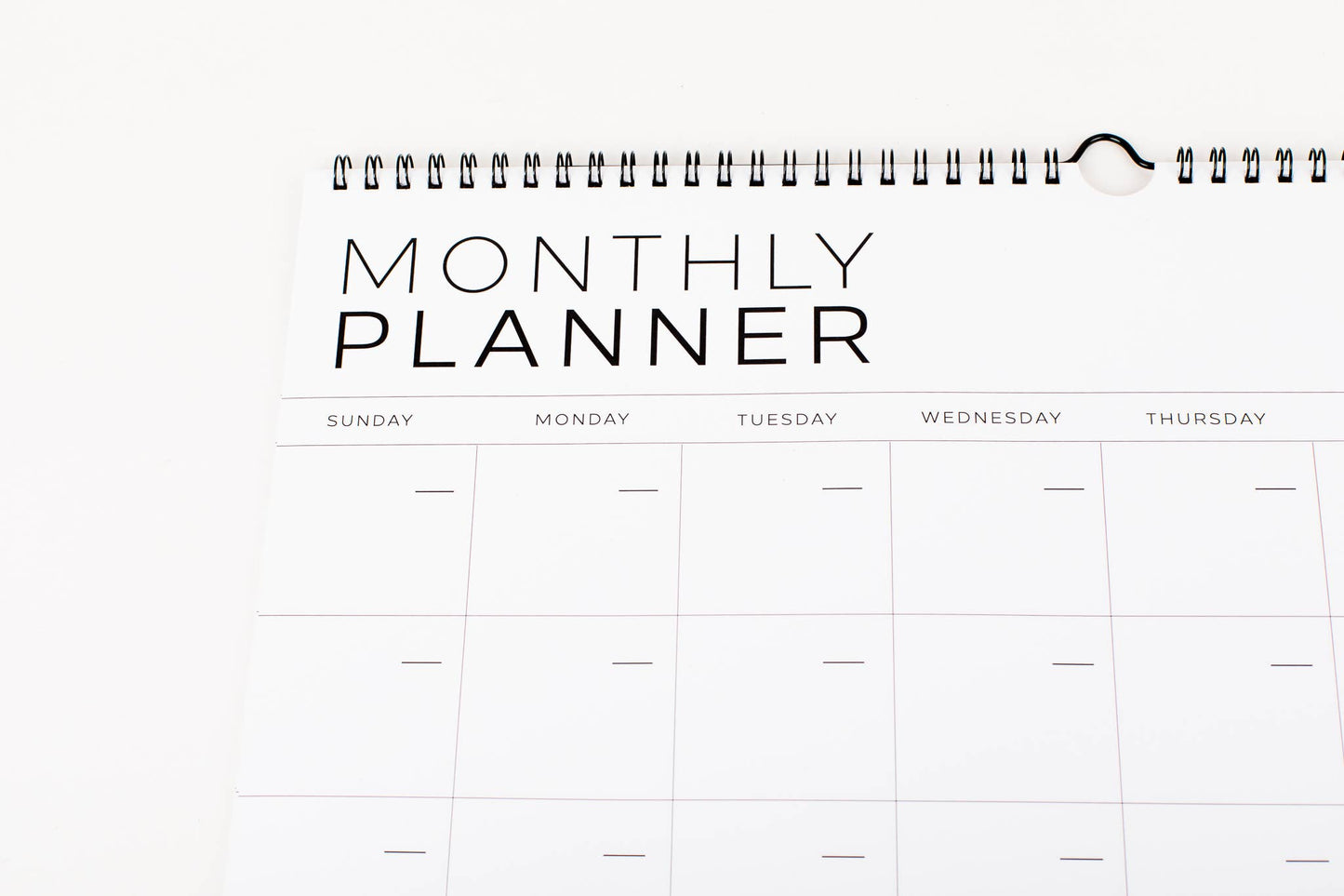 Monthly Calendar - Undated Calendar (Large + Wire)
