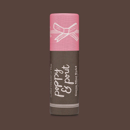 Poppy & Pout- Limited Edition Cocoa Mint Swirl Lip Balm
