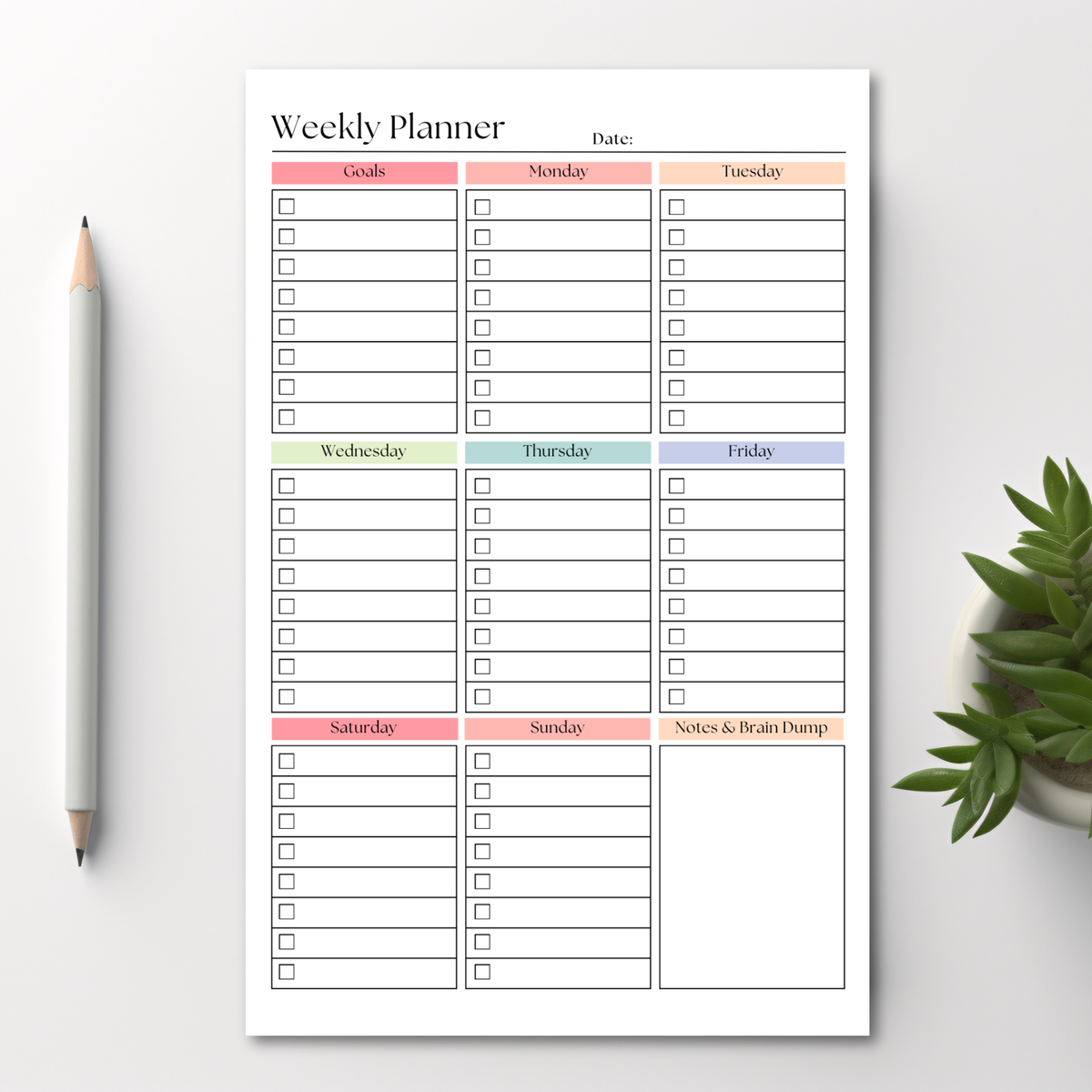Daily and Weekly To-Do List