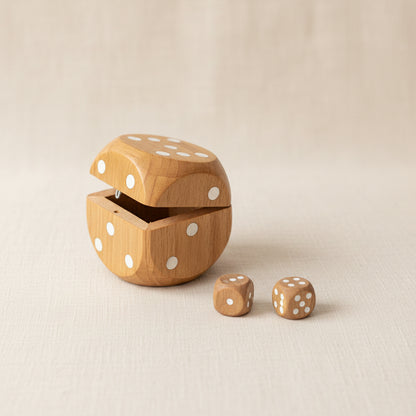 Vintage Wood Dice Box