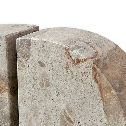 Caprie Beige Marble Bookends